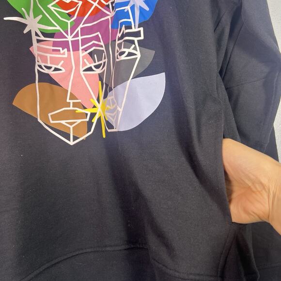 Lululemon Men's Sz M Black Hoodie City Sweat Pride Oversized Rainbow Casual - Picture 2 of 10